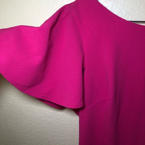 Calvin Klein Capelet butterfly sleeve Sheath Scoop Neck Dress Size 10 - Picture 4 of 9